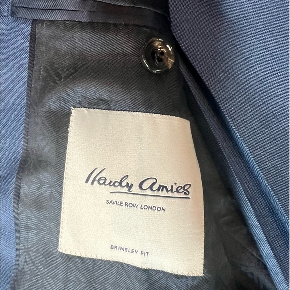 Men’s Hardy Amies Blue Suit (Size 38R) - Picture 2 of 4